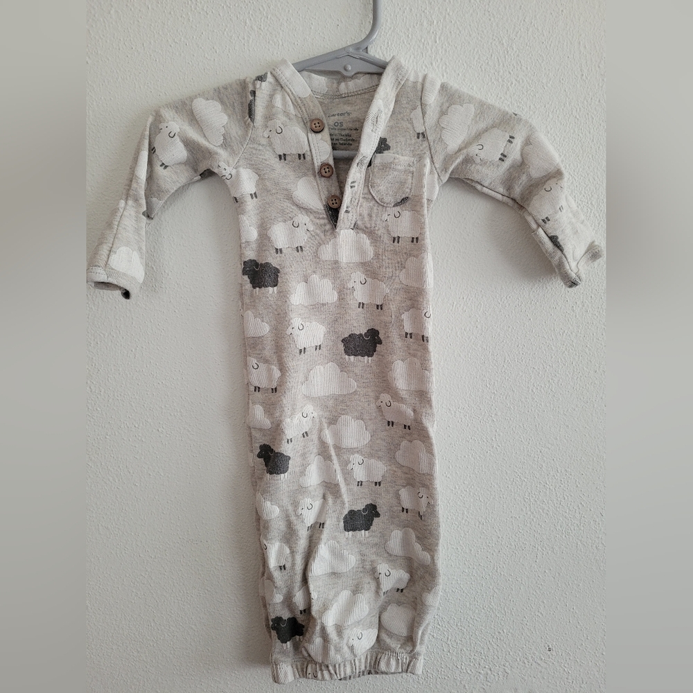 Carter's Gray Sheep Print Baby Sleep Gown